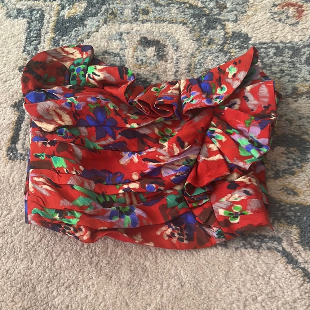 Zara strapless crop top